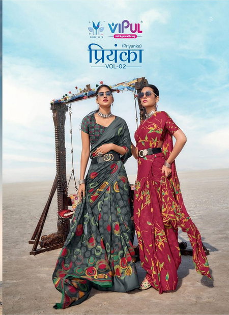Priyanka Vol 02 By Vipul Georgette Saree Wholesale Price In Surat